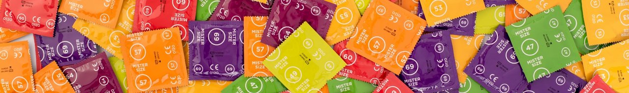 Colourful Mix Mister Size kondomer