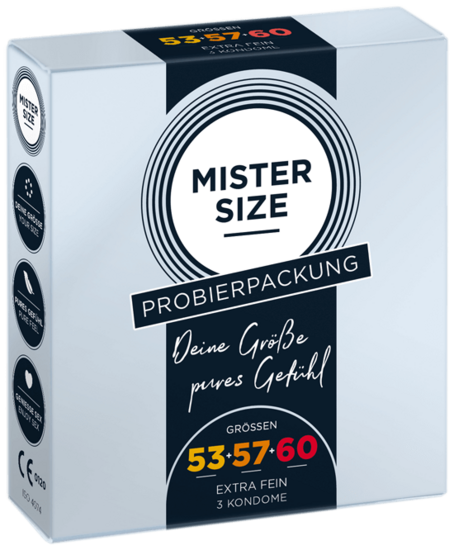 MISTER SIZE Medium Trial Set 53 - 57 - 60 (3 kondomer)