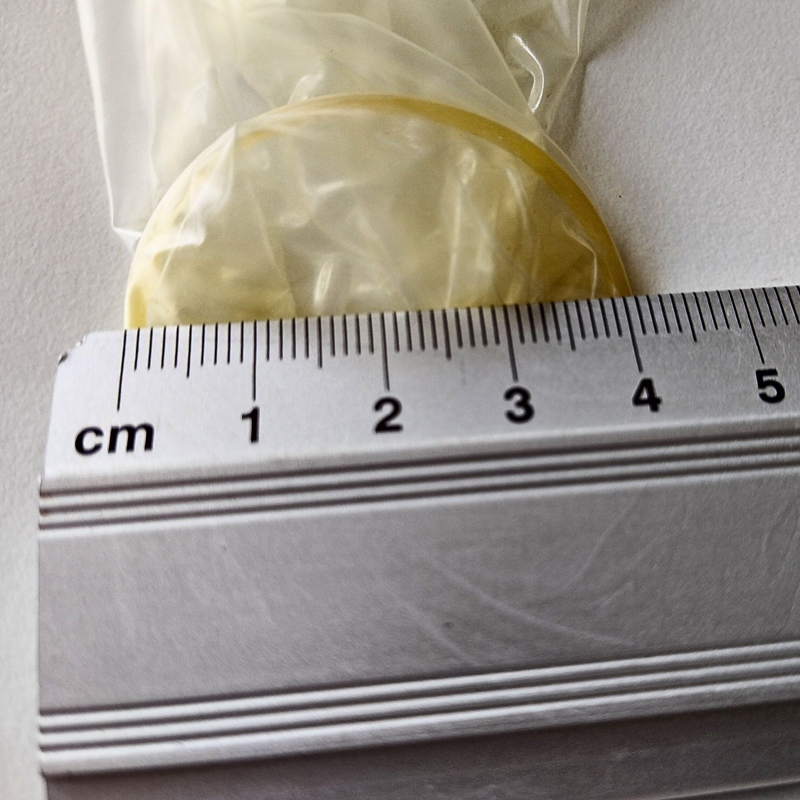 Mätning av diametern på en kondom