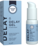 Mister Size Delay Gel kartong och flaska med pumpdispenser