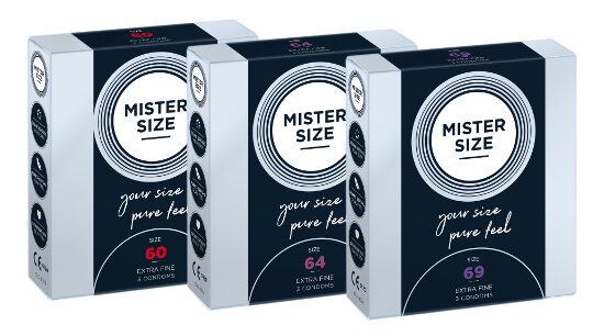 MISTER SIZE Trial Set 60-64-69 (3x3 kondomer)